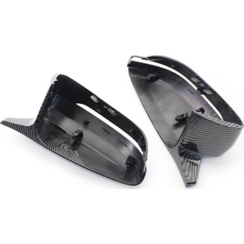 2Pcs Rearview Mirror Cap Strong Shockproof Carbon Fiber 51167422720/51167422719 Replacement Side Mirror Cap for 51167422720