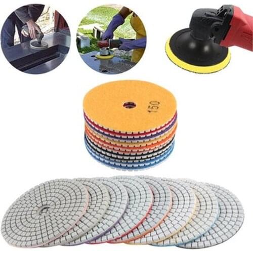 4PCS Diamond Polishing Pads Flexible Grinding Discs For Granite Marble Concrete Floor Grinding Discs Hand Tools