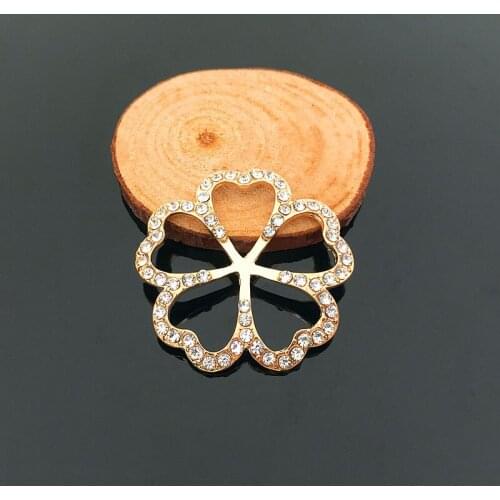 50pcs Flower Crystal Rhinestone Applique Buckle Button strass Jewelry Hairpin Headwear Wedding Dress Invitation Embellishment