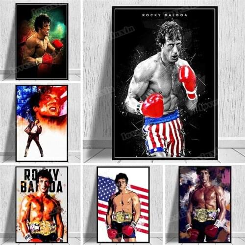Abstract Motivatie Foto Rocky Balboa Boksen Bodybuilding Canvas Schilderij Posters Prints Wall Art Foto Voor Home Decor