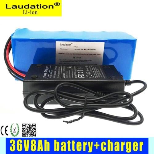 Laudatio 36v 8Ah 10s3p Li Ion Battery 18650-Charger-Capacity 8800mah Powerful Electric Bike 500W 42V 7.8ah with BMS18650 Charger