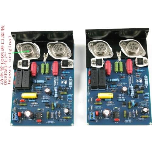 QUAD405 CLONE Power Amplifier Dual Sound Channel with Angle Aluminum Original MJ15024 Detailed AP Test Data