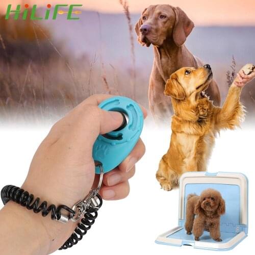 Key Chain Adjustable Wrist Strap Pet Cat Dog Training Clicker 1 Pcs Click Sound Dogs Trainer Aid Tool Plastic
