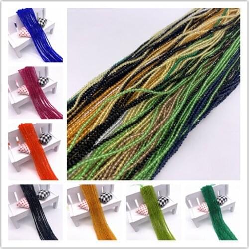 New Natural Stone Facted Spinal Sapphires 2 mm section Loose Beads for Jewelry Making Necklace DIY Bracelet