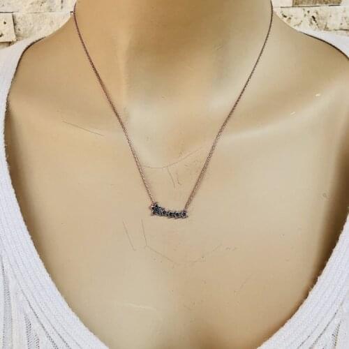 Star Strip 925 Sterling Silver Necklace Women Girls Gift Jewelry Accessories Fashion Handmade Elegant Chain