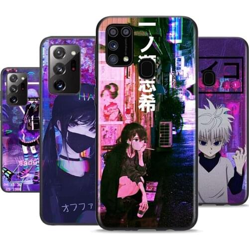 Vaporwave Glitch Anime For Samsung Galaxy M31 M10 M10S M20 M21 M30 M40 M60S Note 20 10 9 8 S6 Plus Ultra Lite Phone Case
