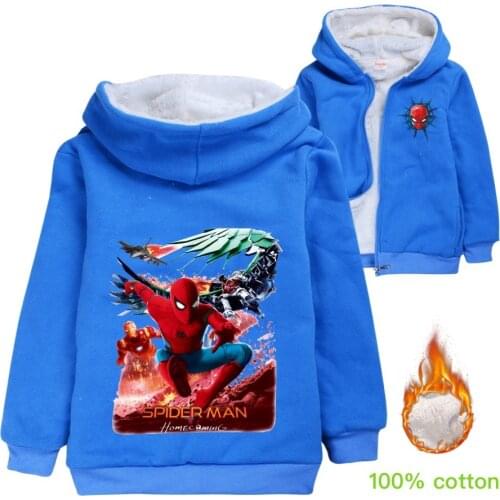 Among us Childrens Clothing Boys Cardigan Zipper Thick Jacket Girls Coat Creeper Anime Hooded Sweater Winter Warm Outerwear