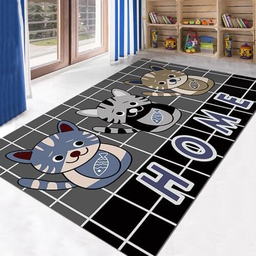Kids Cute Rugs Cartoon Animal Baby Play Mats Child Bedroom Crawl Blanket Child Room Decor Carpets for living room Home Area Rugs