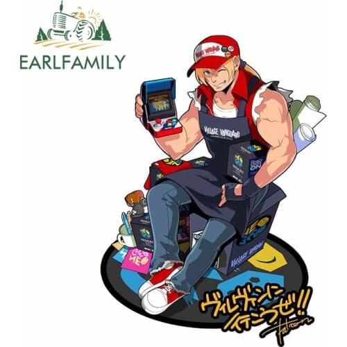 EARLFAMILY 13cm x 9.4cm For Falcoon The King Of Fighters Vinyl Car Stickers Creative Refrigerator Decal Waterproof Sunscreen