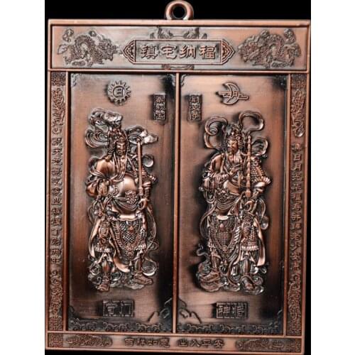 Feng Shui Door god Ornaments High Quality Home Decoration Accessorie Chinese Brass Copper Craft Furnishing Articles Business