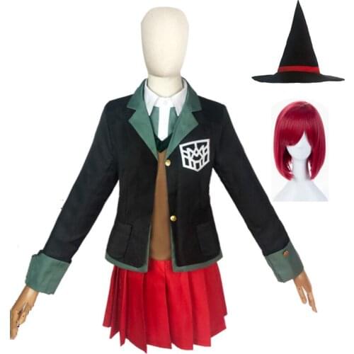 Anime Danganronpa V3: Killing Harmony Yumeno Himiko Cosplay For Girls Shirt JK School Uniform Halloween Costumes For Woman Wig