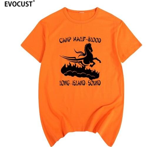 Camp half blood long island sound Percy Jackson Halloween Costume Fashion T-shirt Cotton Men T shirt New TEE TSHIRT Womens