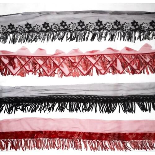 Lace ribbon sequins decoration womens embroidery applique sewing DIY clothing craft supplies accessories 1 piece for sale