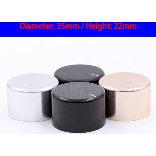 KYYSLB 35x22mm Aluminum Knob Volume Potentiometer Knob Tube Amplifier Car CD Player Radio Knob