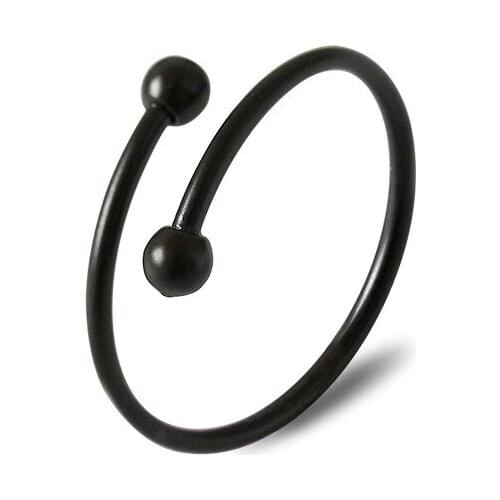 Small Ball Open Adjustable Cross Black/gold/black Rings Korean Minimalist Double Ball Cute Ring Jewelry Accessories Finger Ring