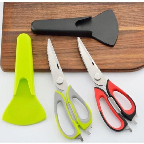 Multi-Function Kitchen Scissors Cutter Stainless Steel Shears Chicken Poultry Fish Meat Bones Vegetables BBQ Cooking Tool