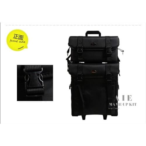 2016 New makeup box professional Cosmetic Bag 2 in 1 Makeup Salon bag beauty box