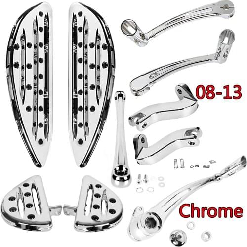 Front+Rear Shallow Cut Floorboards&Shift Lever&Brake Shift&Linkage&Rear Passenger Mount For Harley Touring 2008-2011 2012 2013