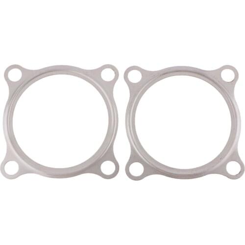 2 Pcs Stainless Steel Car Turbine Charger Gasket Turbo Turbine Exhaust 4 Bolts Outlet Pipe Flange Gasket For Auto Car 78x75mm