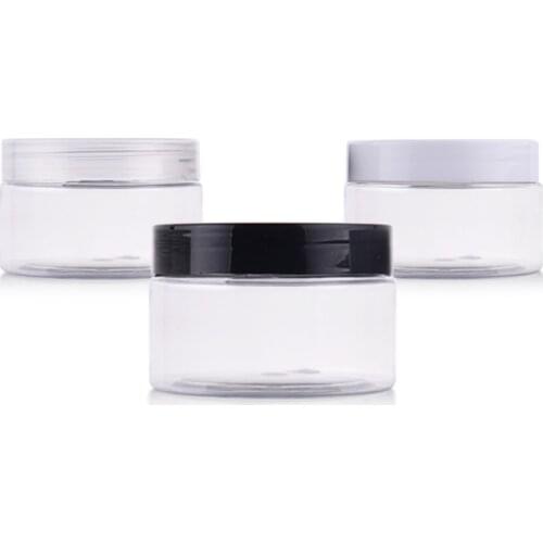 100g 48 pcs/lot Clear Transparent Plastic Cosmetic Jar Packaging Containers With Plastic Screw Lids Personal Care Container Jar