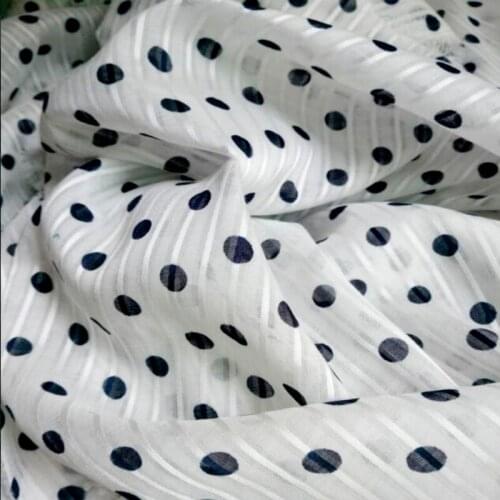 Chiffon shiny silky strips pearly fabric soft breathable DIY dress blouse fabric