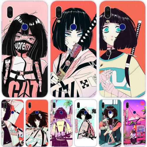 Girl Vinne Art Silicone Case for Xiaomi Redmi K20 5X 6X Play A1 A2 8 Lite 7A 6A S2 Y2 Y3 Note 4 4X 5 6 7 Pro F1 Soft Cover