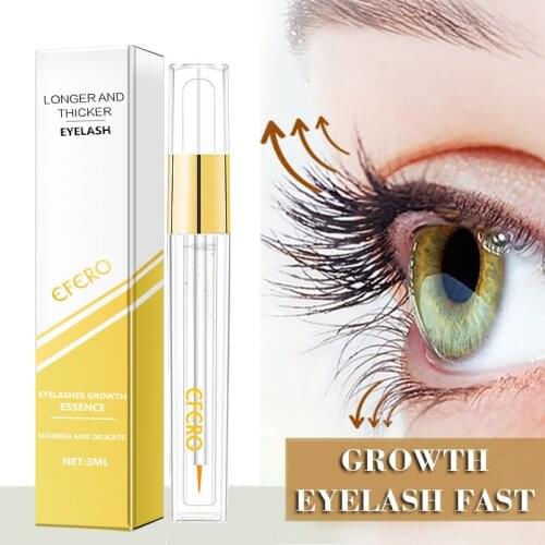 EFERO Eyelash Growth Serum Lashes Enhancer Rapid Growth Thicker Longer Fuller Treatment Makeup Eyelash Extensions Mascara Makeup