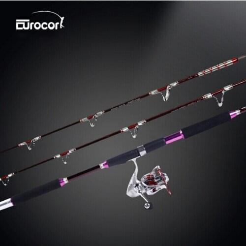 Heavy boat rod iron boat rod 1.95/2.1 m Double tips Boat Rod Straight Road lure carbon boat trolling fishing rod no reel