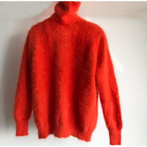 Turtleneck Pullovers Autumn Winter Warm Real Mink Cashmere Sweaters 30 Colors Wholesale Cashmere Lady Vintage Jumper tbsr749
