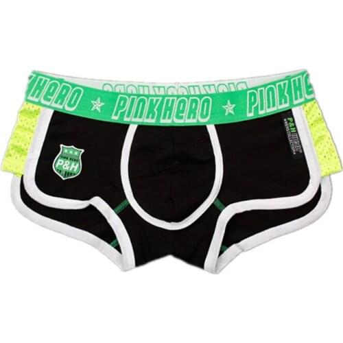 High Quality Brand Men Underwear Fashion men underwear breathable mesh fabric men boxer shorts Men sexy cotton boxer