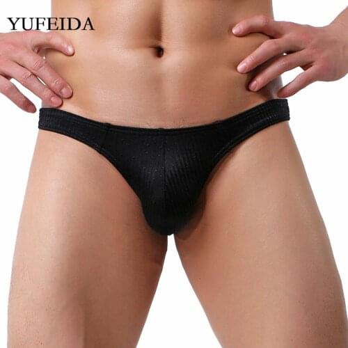 YUFEIDA Mens Briefs Sexy Mens Underwear Low-Waist Underpants Sexy Thin Bikini Briefs Bulge Pouch Erotic Jockstrap Sissy Panties