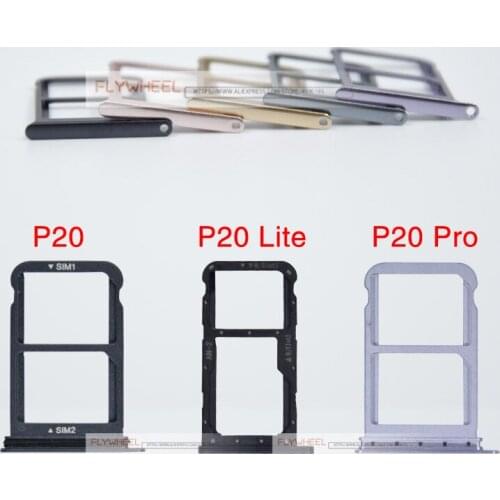 1pcs Dual SIM Card Tray Holder For HuaWei P20 Lite P20 Plus SIM Card Slot Adapter Replacement Parts