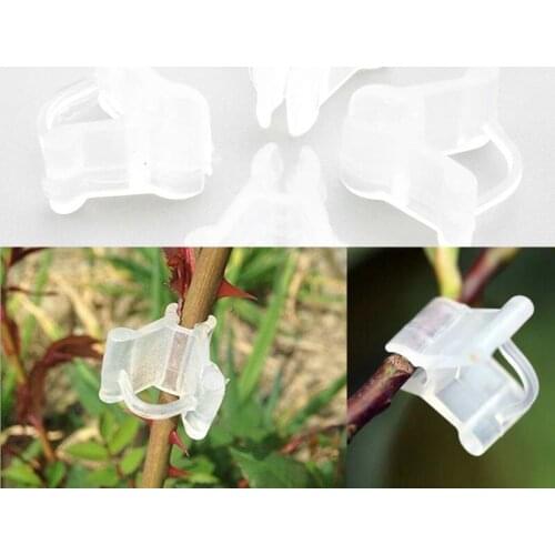 100pcs/set Plastic Garden Grafting Clips Transparent Vegetable Flower Plants Grafting Clips Gardening Ornaments Tools Vine Plant