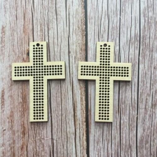 20pcs handmade needlepoint diy wooden cross necklace diy diy jewelry necklace blank cross stitch