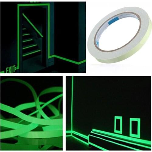 3-10M Luminous Fluorescent Night Self-adhesive Glow In The Dark Switch Sticker Tape Safety Security Room Decoration Warning Tape