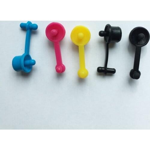 Quality 5 Pcs Sealed Color Plug CISS Ink Tank Bottle Cover Worldwide Using For Brother Epson Canon HP Printer