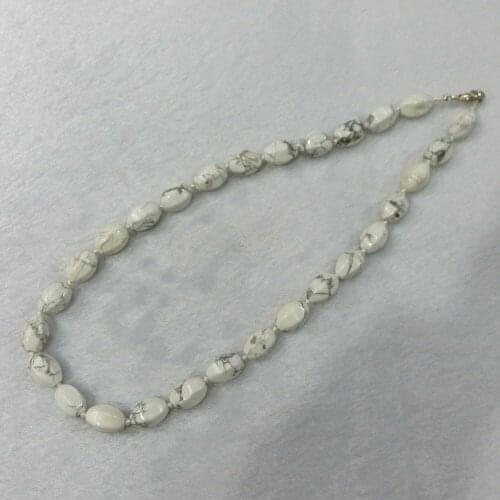 6pcs/lot Natural Quartz Stone White Turquoises Colorful Choker Necklace Knotted Facet String Energy Beaded Necklace Collar Free