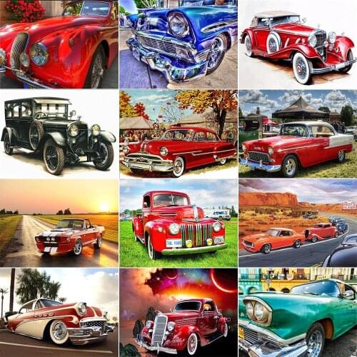 XUEQIXIAOZU Full Square/Round Car Landscape Diamond Embroidery 5D DIY Diamond Painting Mosaic Home Decoration Gift 2020 New