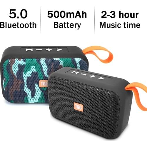 TG506 Portable Bluetooth Speaker Wireless Soundbar Outdoor HIFI Subwoofer With Lanyard,Stereo Support TF Card FM Radio Aux