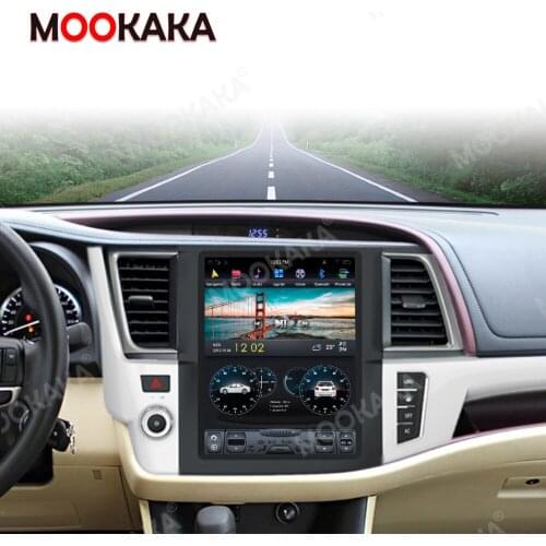 For Toyota Highlander 2014-2019 Car Multimedia Player Stereo Android Tesla Style Screen Audio Radio PX6 autoradio GPS Head unit