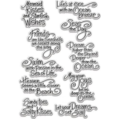 Friends are like seashells Transparent Clear Silicone Stamp/Seal for DIY scrapbooking/photo album Decorative clear stamp sheet