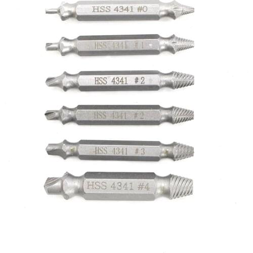 Screw Extractor 6 Pcs Drill Bit Set Broken Head Screw Removal Tool Bolt Breaker Screw Remover Stripping Tool