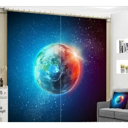 Charismatic planet Curtains Luxury Blackout living room office Bedroom Digital print 3D Window Cortina Drapes Rideaux pillowcase