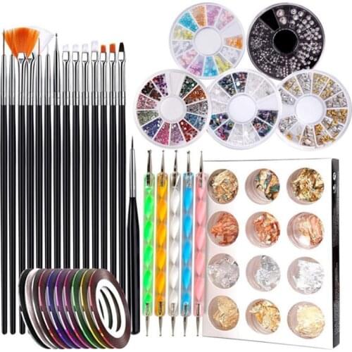 Tools for Manicure Set Painting Point Drill Pen Tweezers Palette Nail