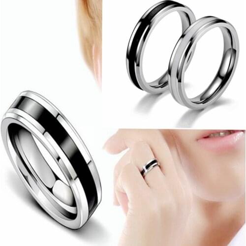 Celebrity Style Titanium Steel Drop Oil Ring European and American Niche Stainless Steel Couple Ring Korean Ornament Wholesale
