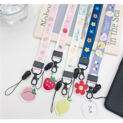 Cute lanyard for keys phone cord strap keychain on the phone lanyard for phone neck strap Pendant lanyard neck strap keycord