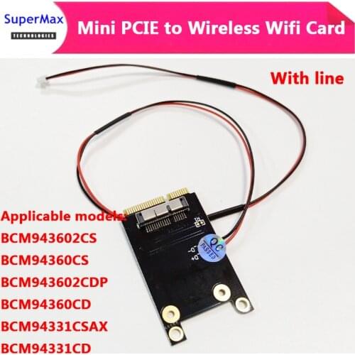 MINI PCI-E to wireless wifi card with line wireless card BCM94360CD BCM94331CSAX to mini pci-e adapter card for macbook Pro/Air