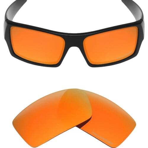 Mryok+ POLARIZED Resist SeaWater Replacement Lenses for Oakley Gascan Sunglasses Fire Red