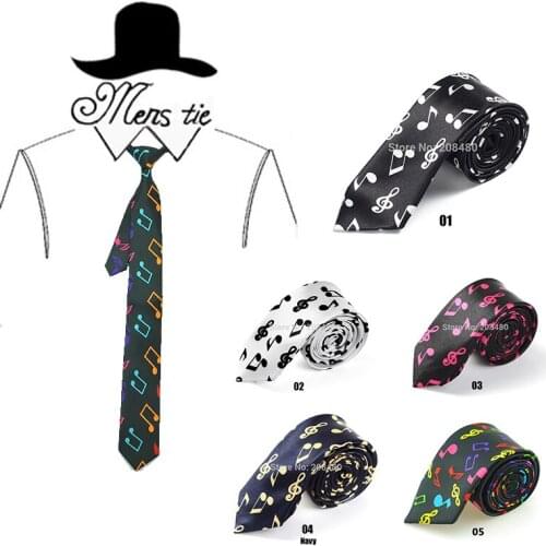 Mens Ties Necktie 2 inch wide "multi colors score music note" Woven Classic Party Gravata Formal Dress Gift Party Dropshipping
