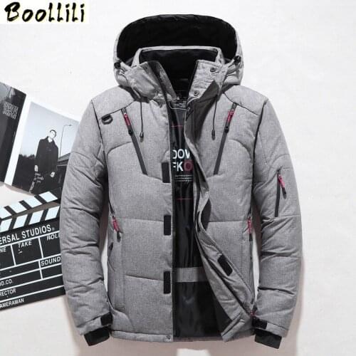Boollili Mens Down Jacket Korean Plus Size Winter Coat Men White Duck Down Puffer Jacket Men Warm Doudoune Homme